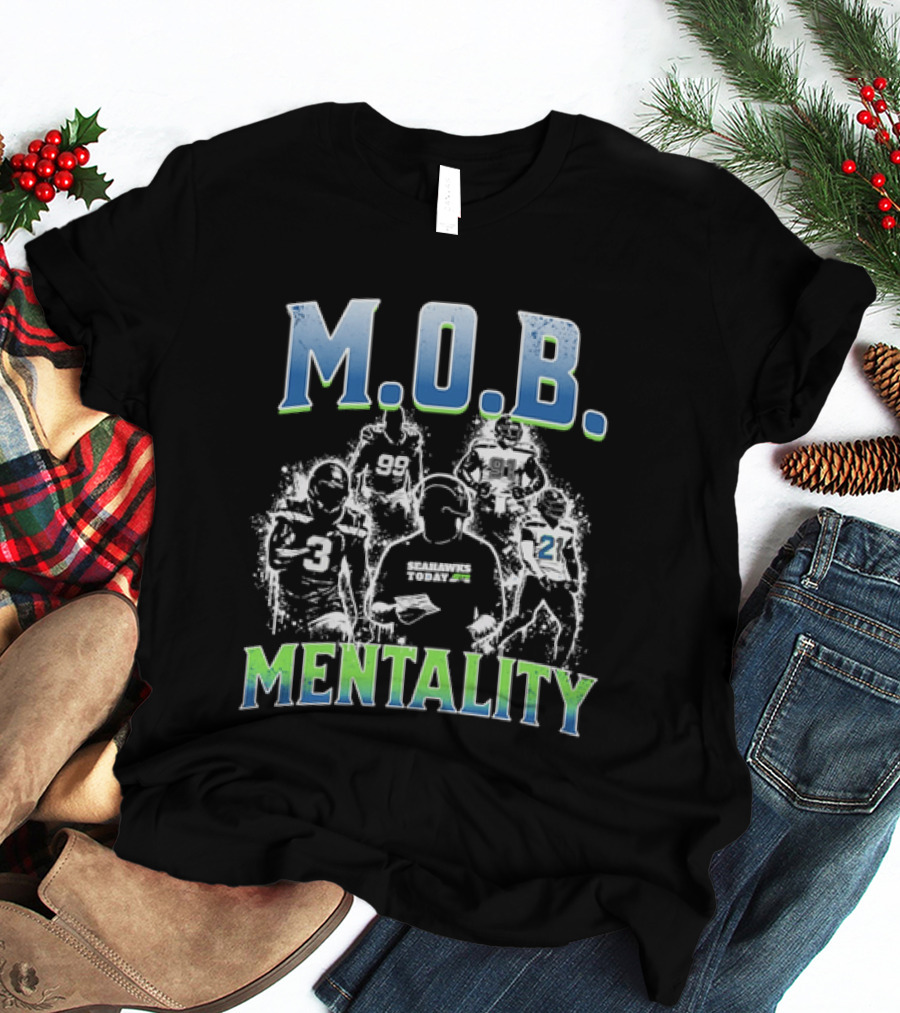 M.O.B. Mentality Seattle Seahawks Team Spirit T-Shirt
