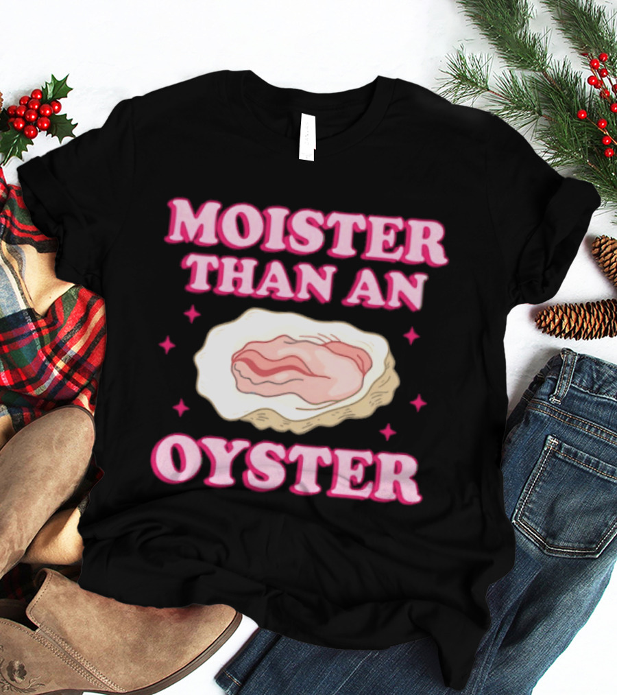 Moister Than An Oyster Pink Shell Diamond T-Shirt