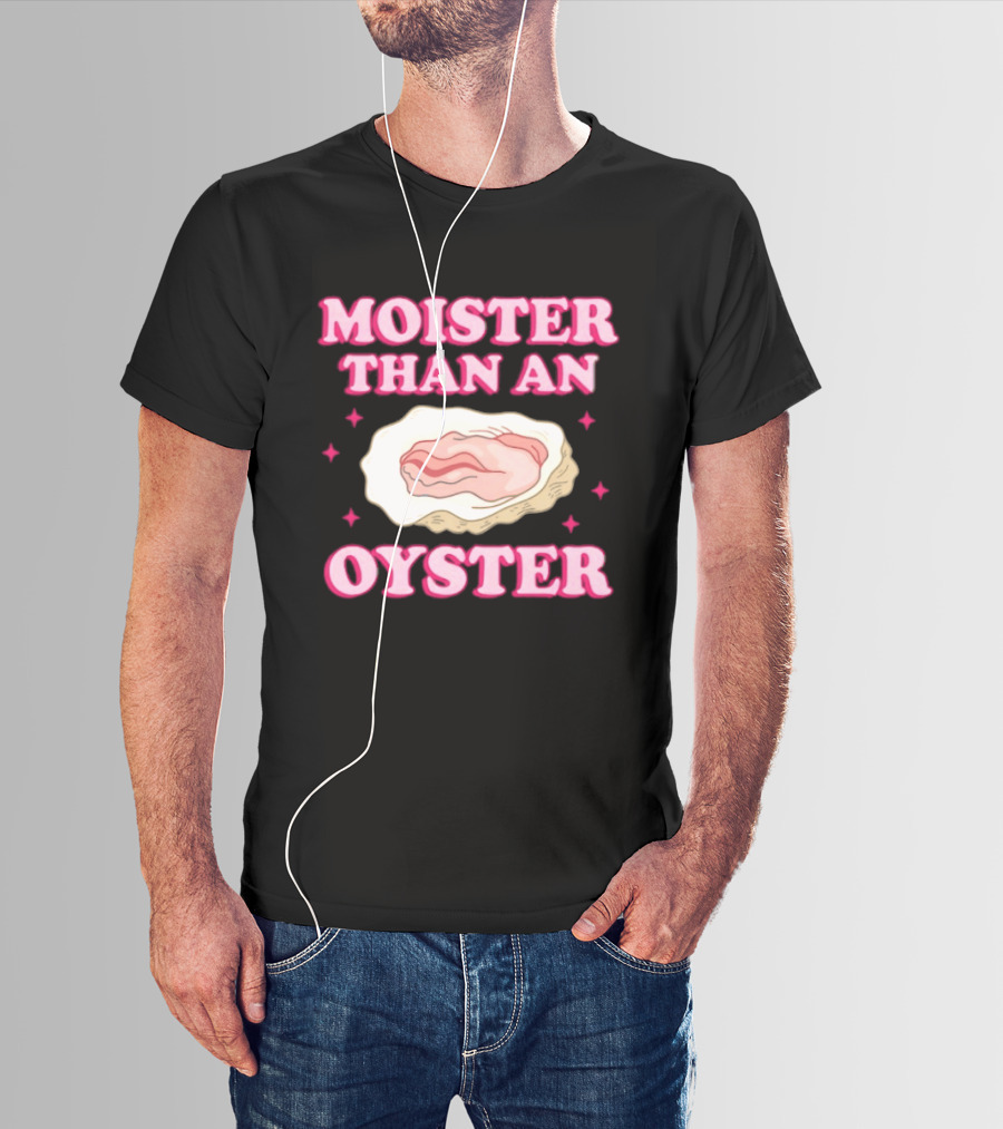 Moister Than An Oyster Pink Shell Diamond T-Shirt
