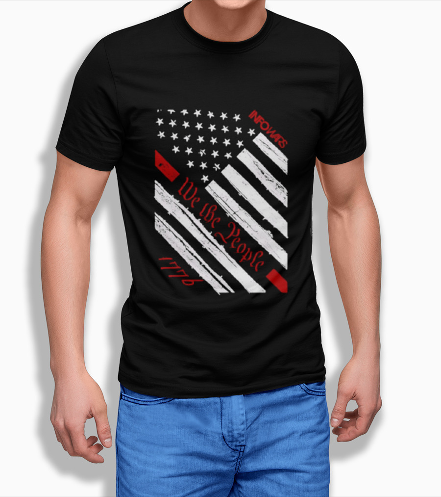 Infowars We The People USA Flag 1776 American Patriot T-Shirt
