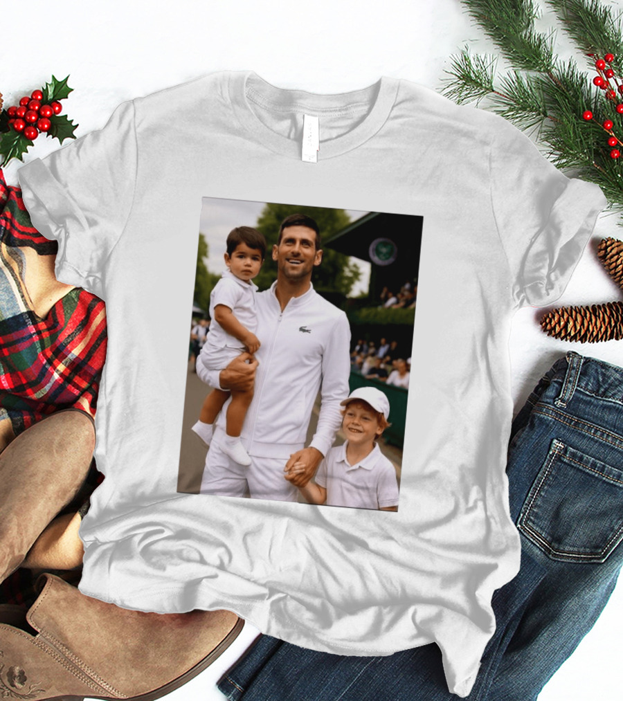 Djokovic Alcaraz And Jannik Kid Australian Open T-Shirt