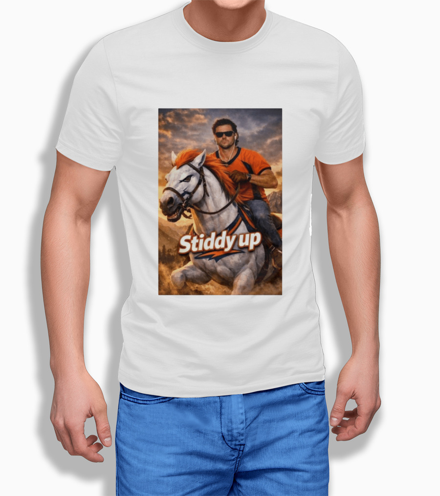 Jarrett Stidham Stiddy Up Horseback Adventure Denver Broncos Fans T-Shirt