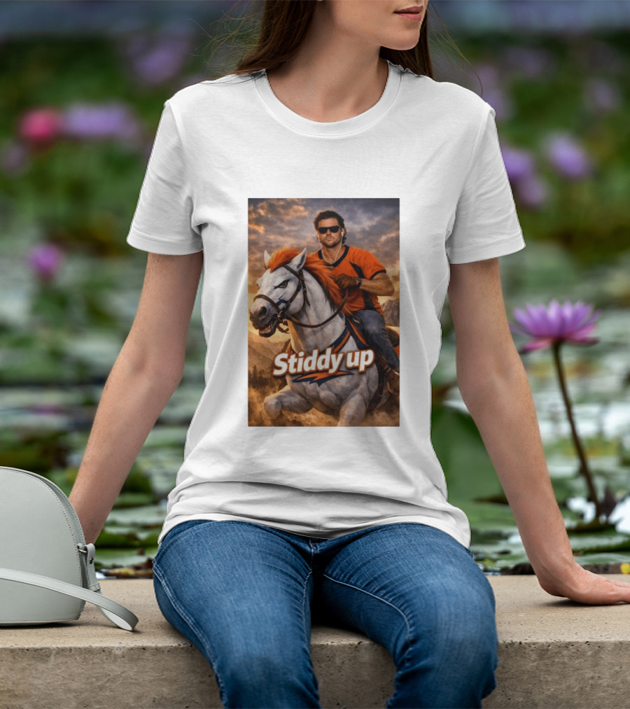 Jarrett Stidham Stiddy Up Horseback Adventure Denver Broncos Fans T-Shirt