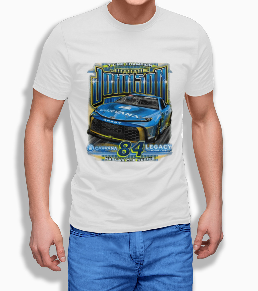 7 Time Champion Jimmie Johnson Carvana 84 Legacy Motor Club Nascar Cup Series T-Shirt