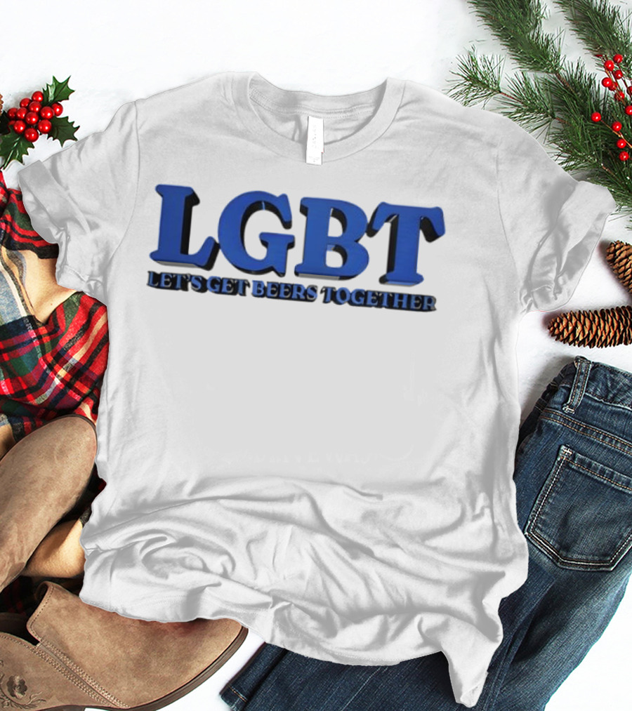 LGBT Let's Get Beers Together Blue T-Shirt