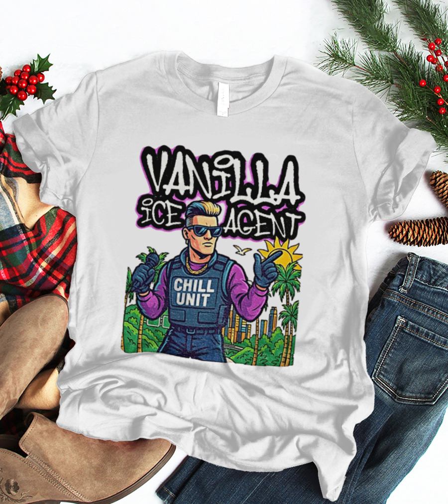 Vanilla Ice Agent Chill Unit Retro Pop Culture Meme T-Shirt