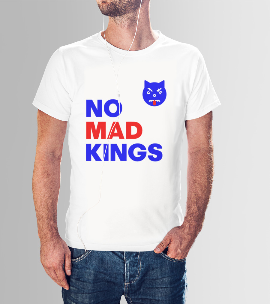 Nomad Kings Blue Red Cat Face T-Shirt