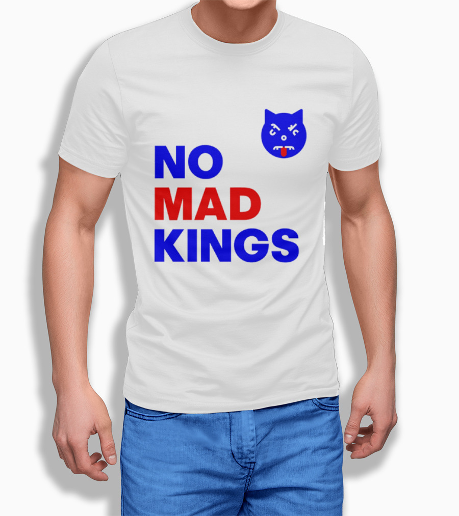 Nomad Kings Blue Red Cat Face T-Shirt