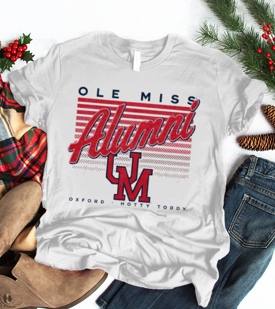 Ole Miss Alumni UM Oxford Hotty Toddy Stripes T-Shirt