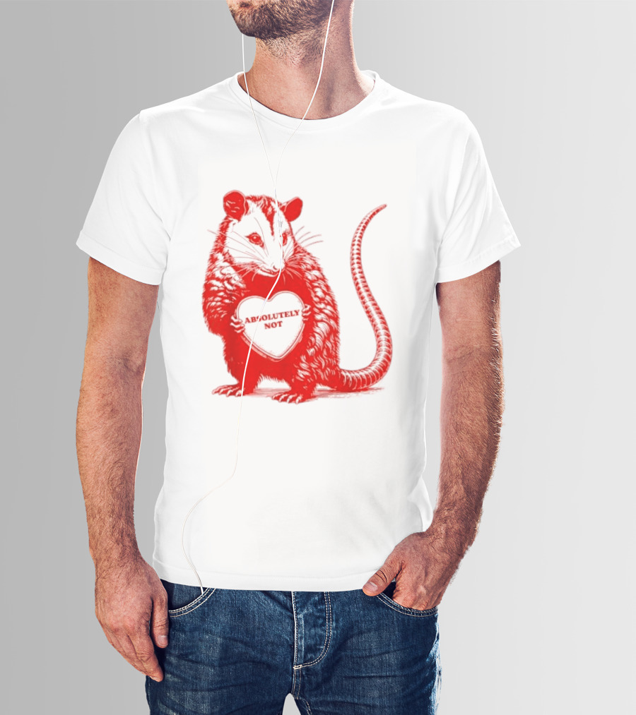 Absolutely Not Valentine Opossum Heart T-Shirt