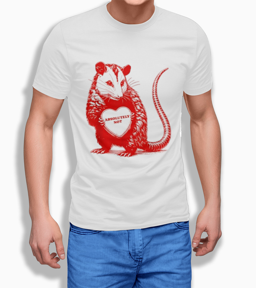 Absolutely Not Valentine Opossum Heart T-Shirt