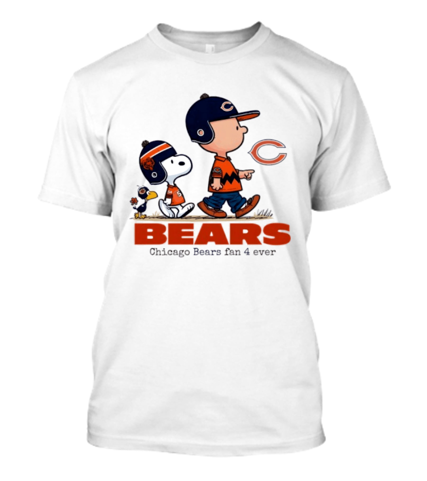 Chicago Bears Fan 4 Ever Snoopy Vs Charlie Brown T-Shirt