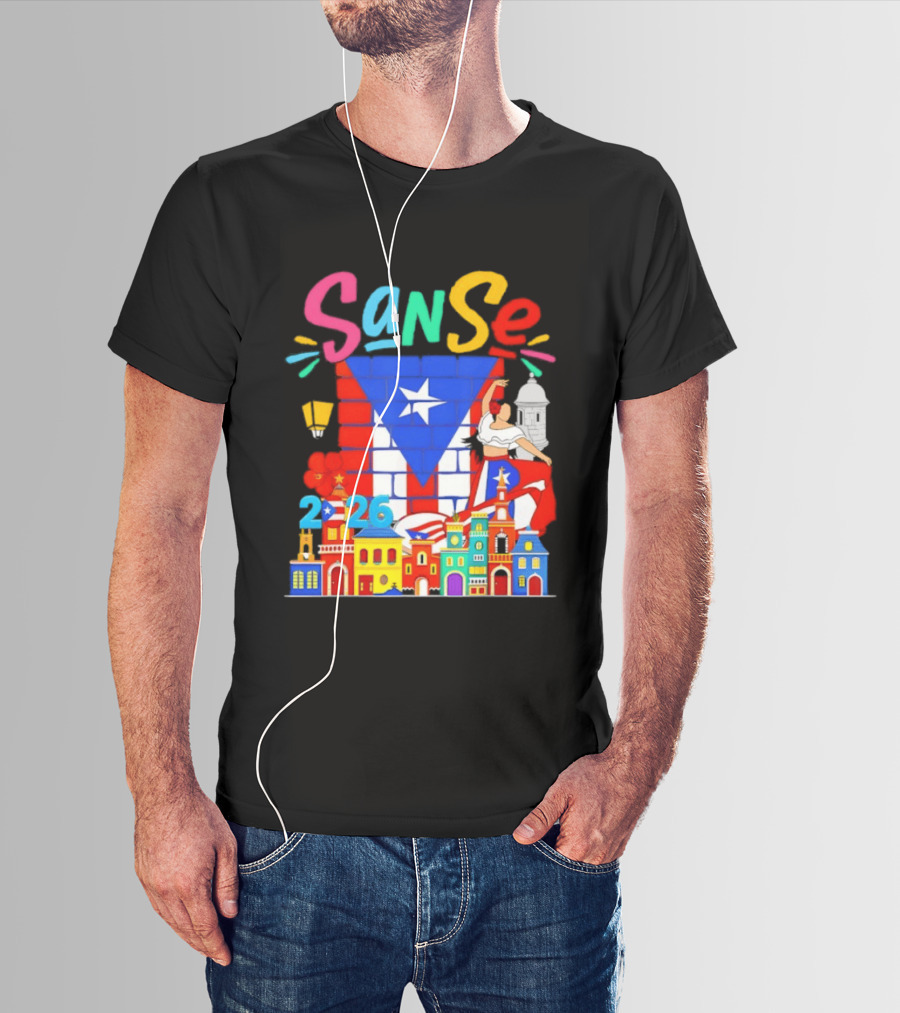 Sanse Festival 2026 Puerto Rican Culture Celebration San Sebastian Balcones De Cora T-Shirt