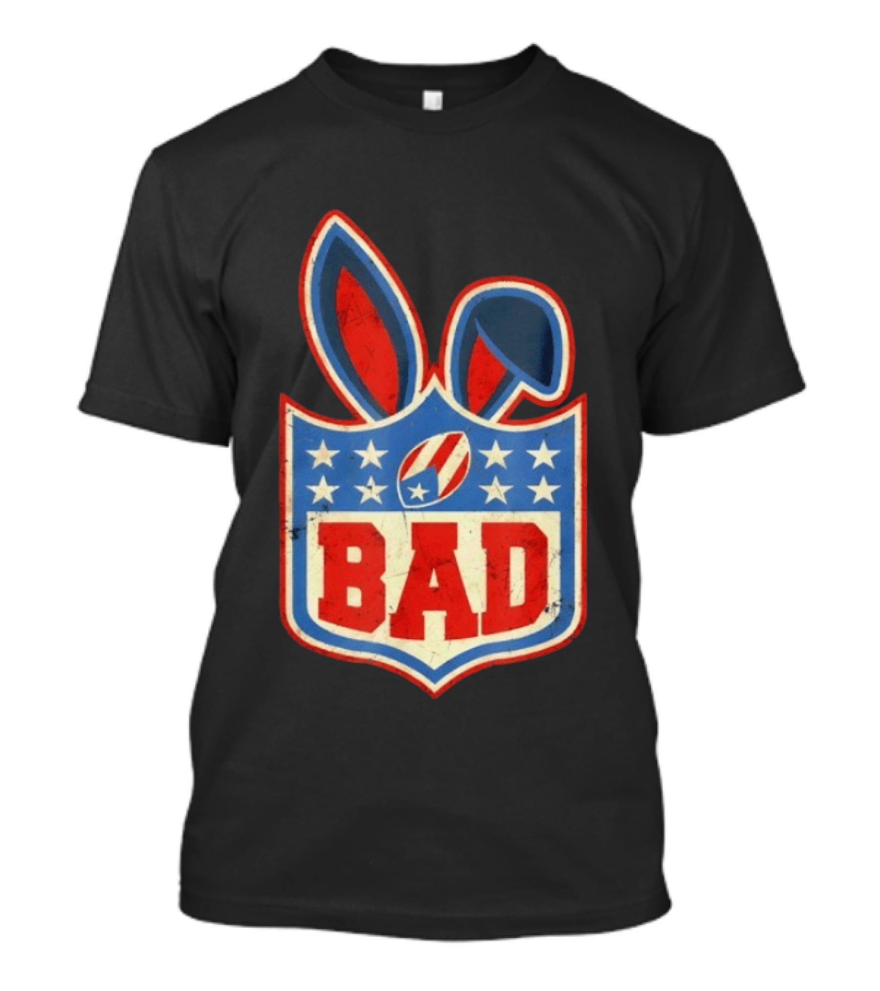 BAD Bunny Football Old School NFL Shield T-Shirt