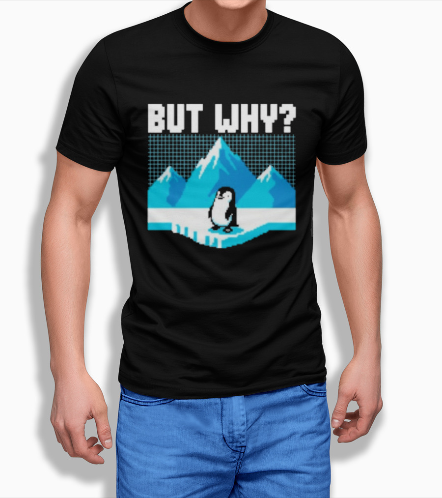 But Why Penguin Arctic Mountains Iceberg T-Shirt