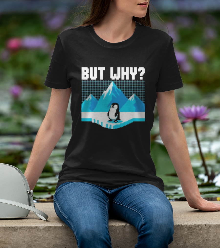 But Why Penguin Arctic Mountains Iceberg T-Shirt