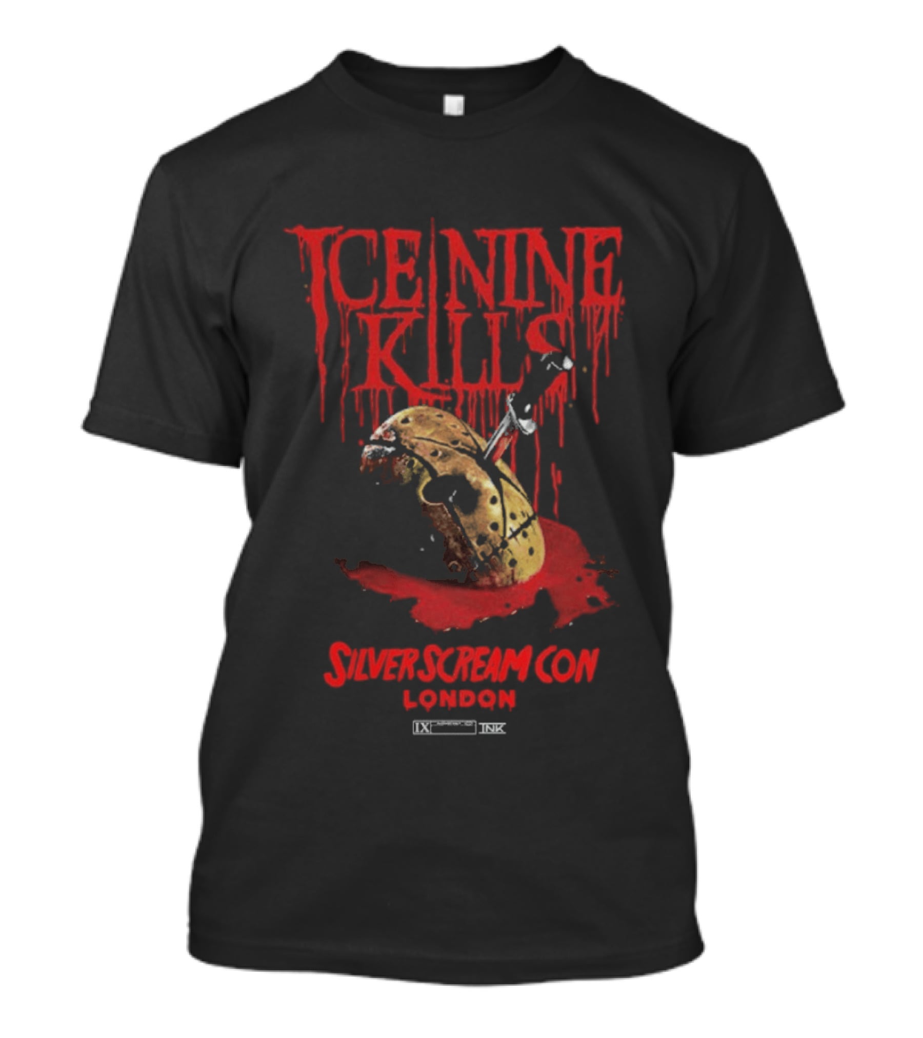 Ice Nine Kills Silver Scream Con London Blood Splatter Horror T-Shirt