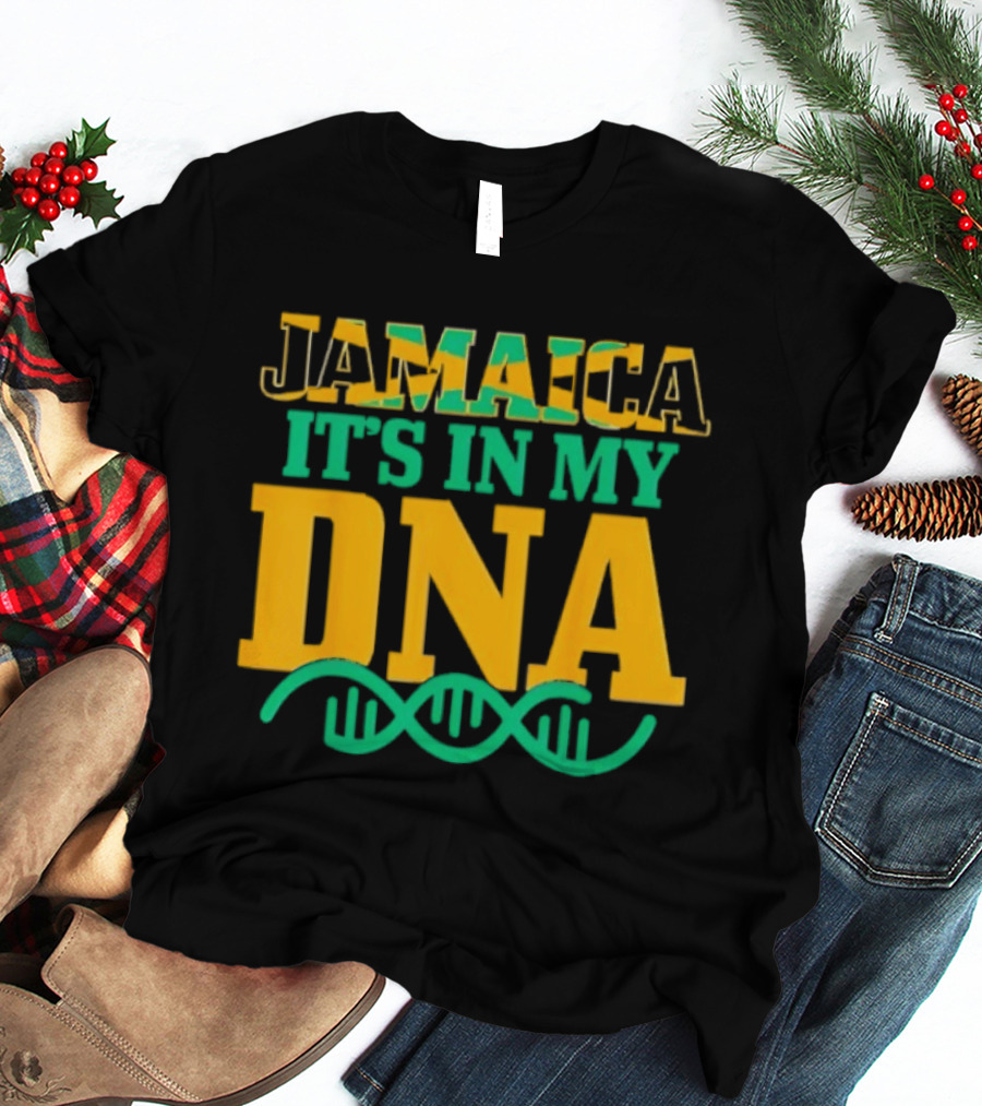 Jamaica It's In My DNA Jamaican Flag Pride Heritage T-Shirt