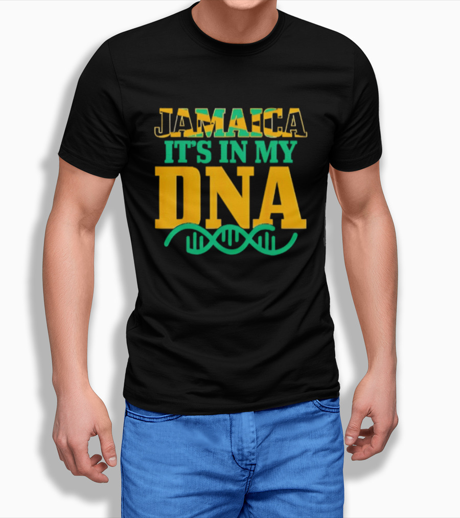 Jamaica It's In My DNA Jamaican Flag Pride Heritage T-Shirt