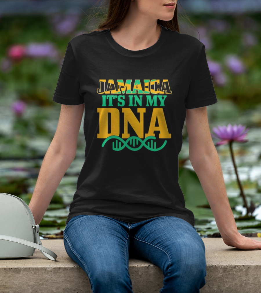 Jamaica It's In My DNA Jamaican Flag Pride Heritage T-Shirt