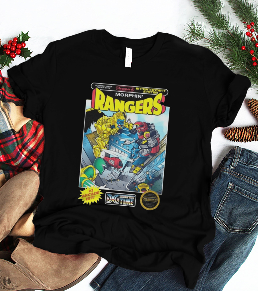 Morphin Rangers Megazord Vs Goldar Arcade Hit T-Shirt