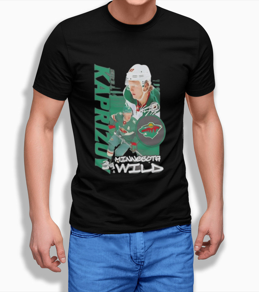 Minnesota Wild Kaprizov 97 Playmaker Hockey Star T-Shirt