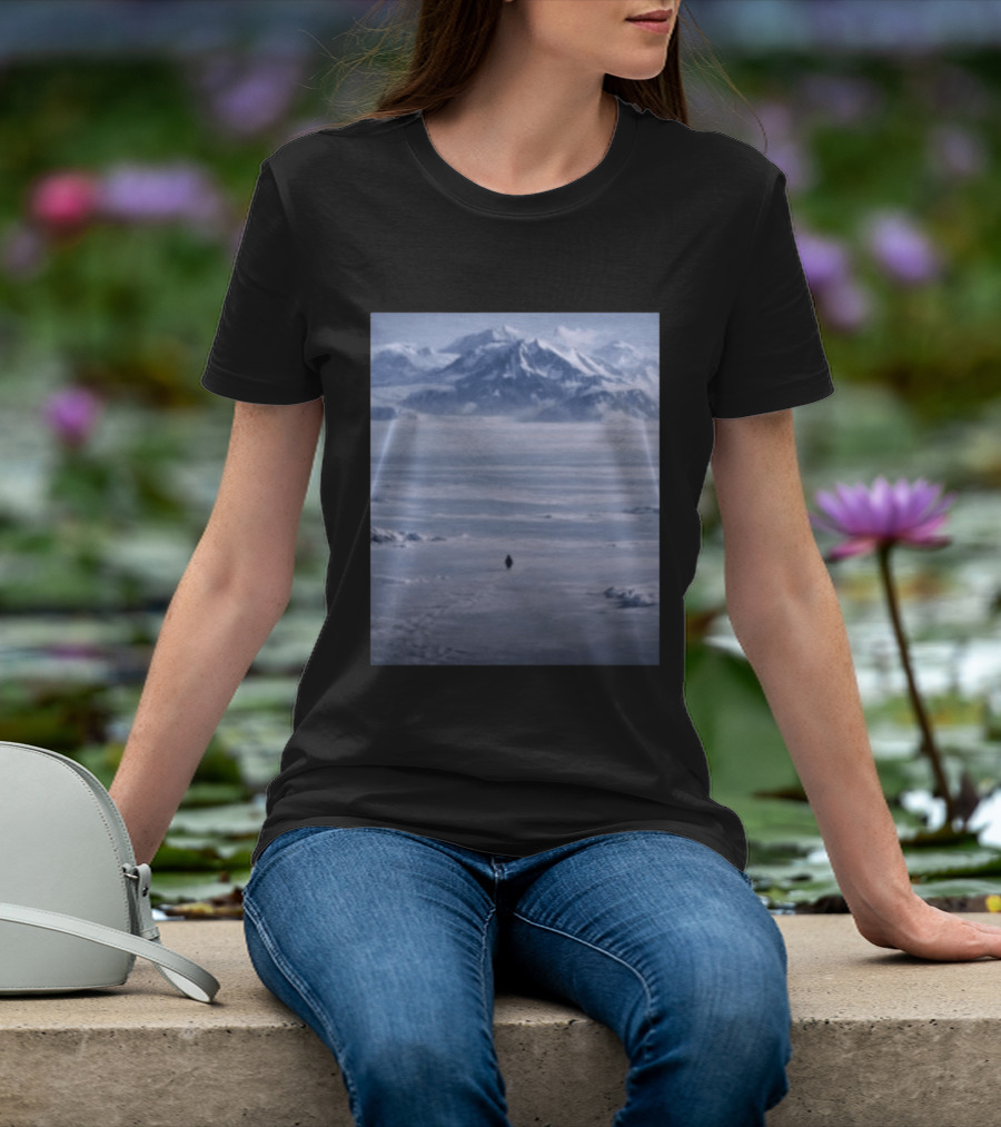 The Nihilist Penguin In Snowy Mountain Landscape T-Shirt
