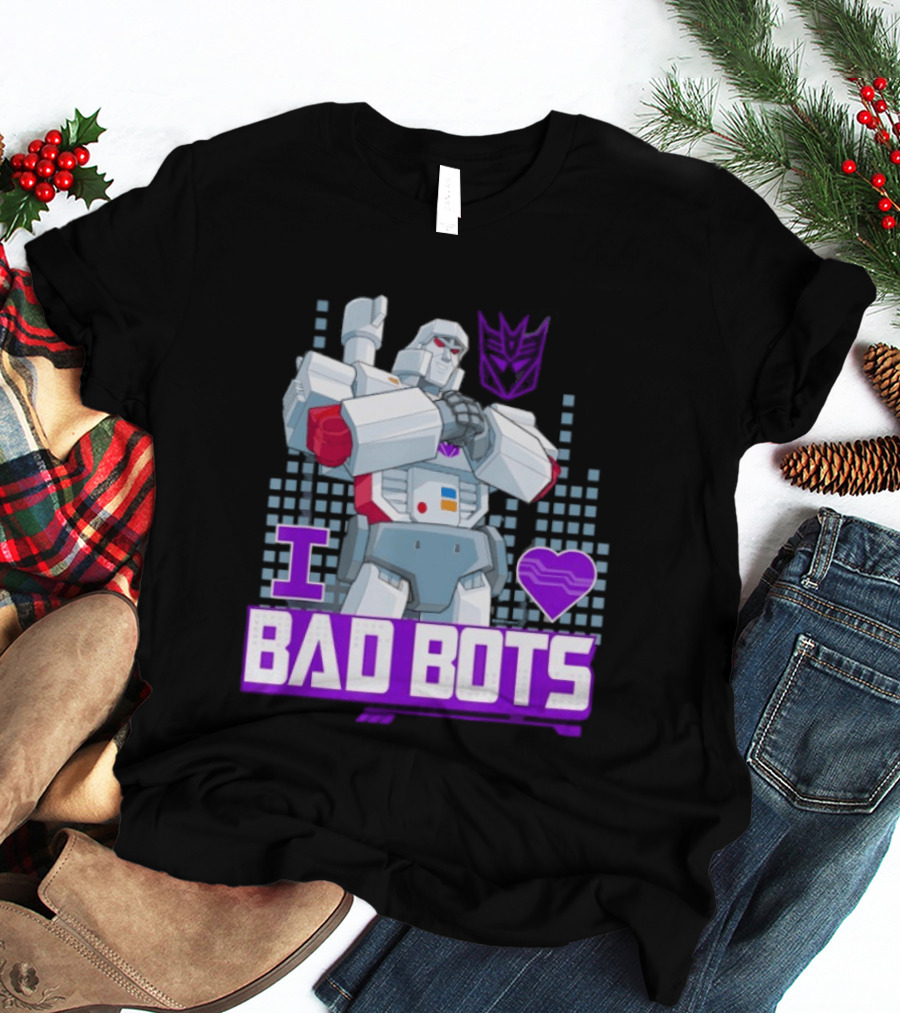 Transformers Valentine's Day Megatron I Love Bad Bots Decepticon T-Shirt