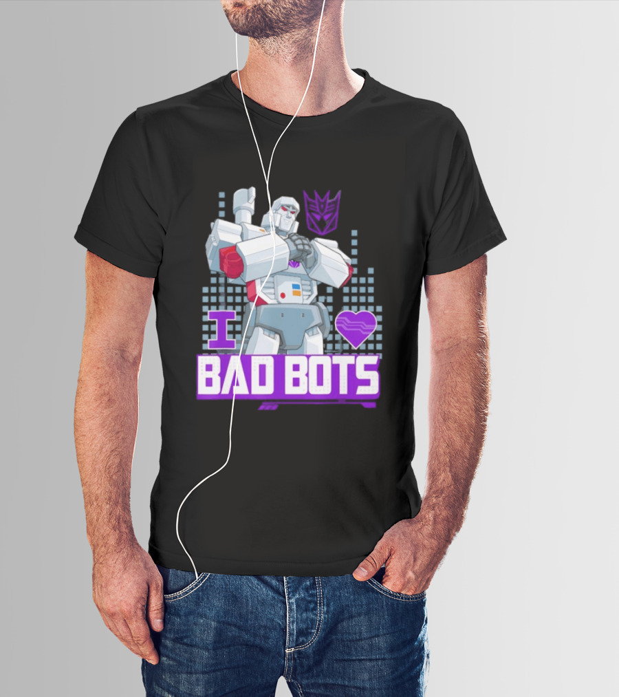 Transformers Valentine's Day Megatron I Love Bad Bots Decepticon T-Shirt