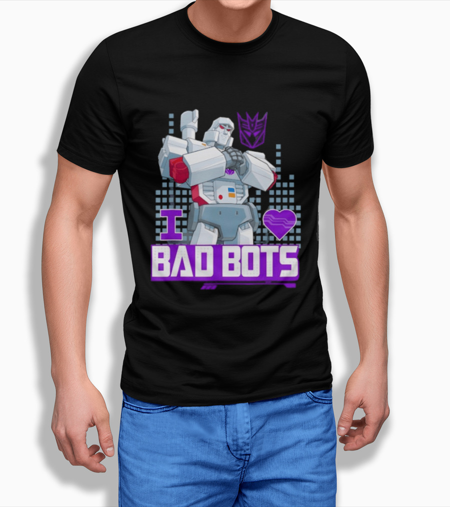 Transformers Valentine's Day Megatron I Love Bad Bots Decepticon T-Shirt