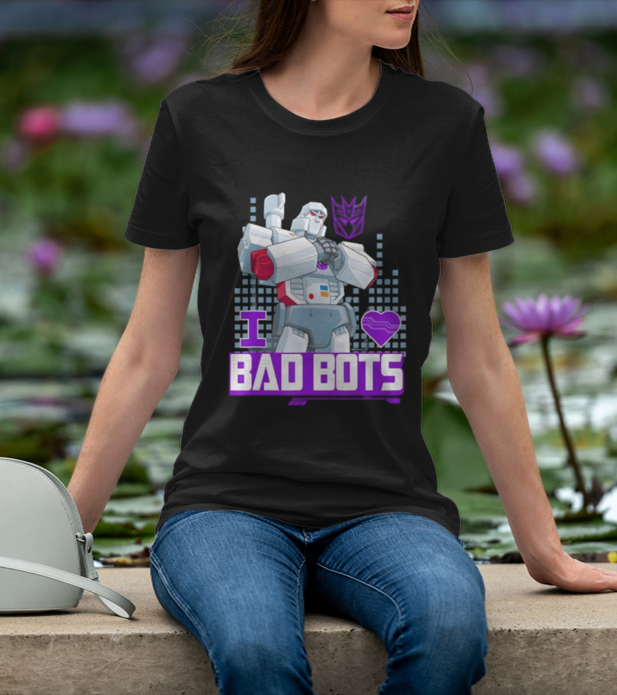 Transformers Valentine's Day Megatron I Love Bad Bots Decepticon T-Shirt