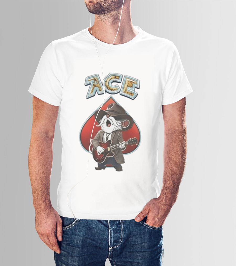 Bob Weir Uncle Pecos ACE Mouse Guitar Spade T-Shirt
