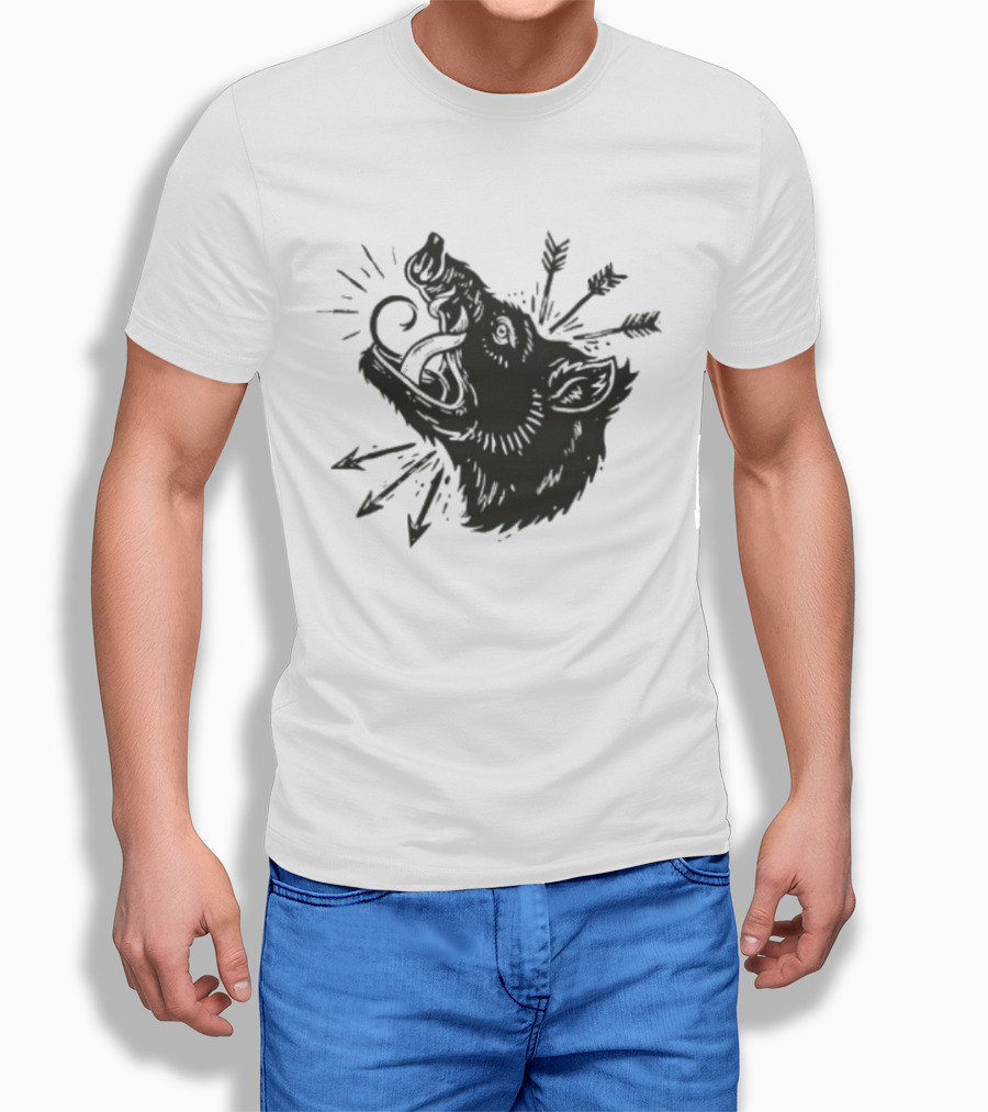 New Wolf Defiant To The End Arrows Illustrating Resilient Howling Wolf T-Shirt