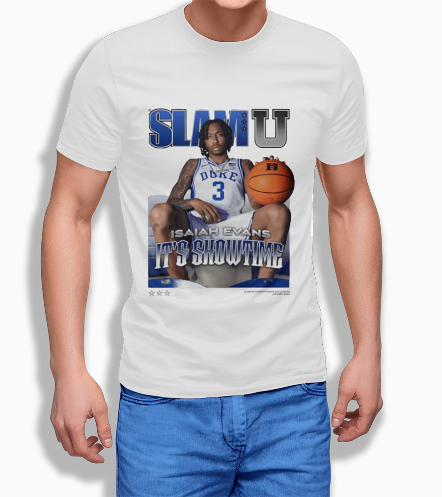 Slam U Isaiah Evans Duke Basketball It's Showtime T-Shirt