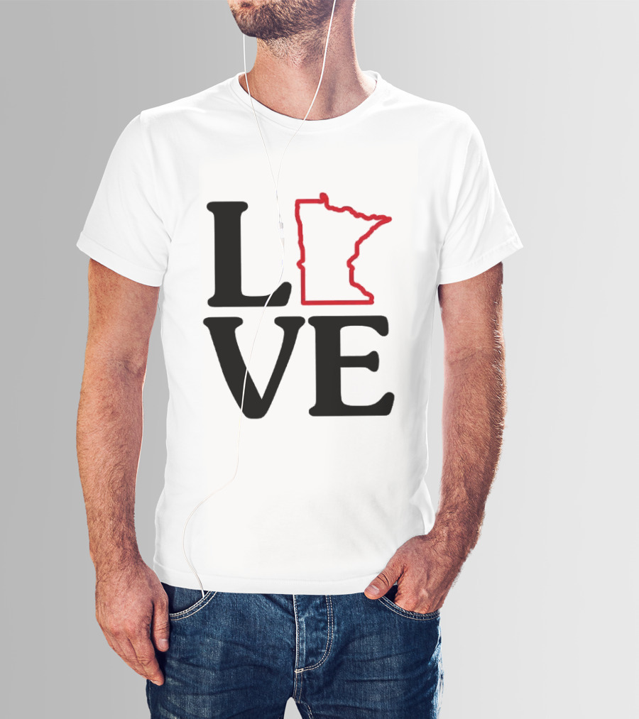 Love Minnesota State Map T-Shirt