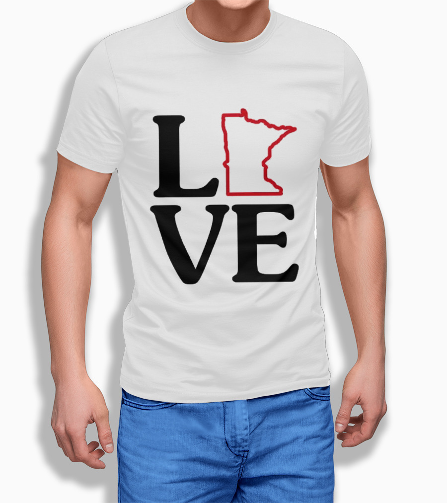 Love Minnesota State Map T-Shirt
