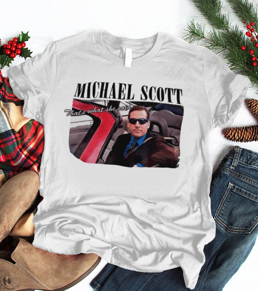 Michael Scott That's What She Said Sunglasses Car Scene T-Shirt