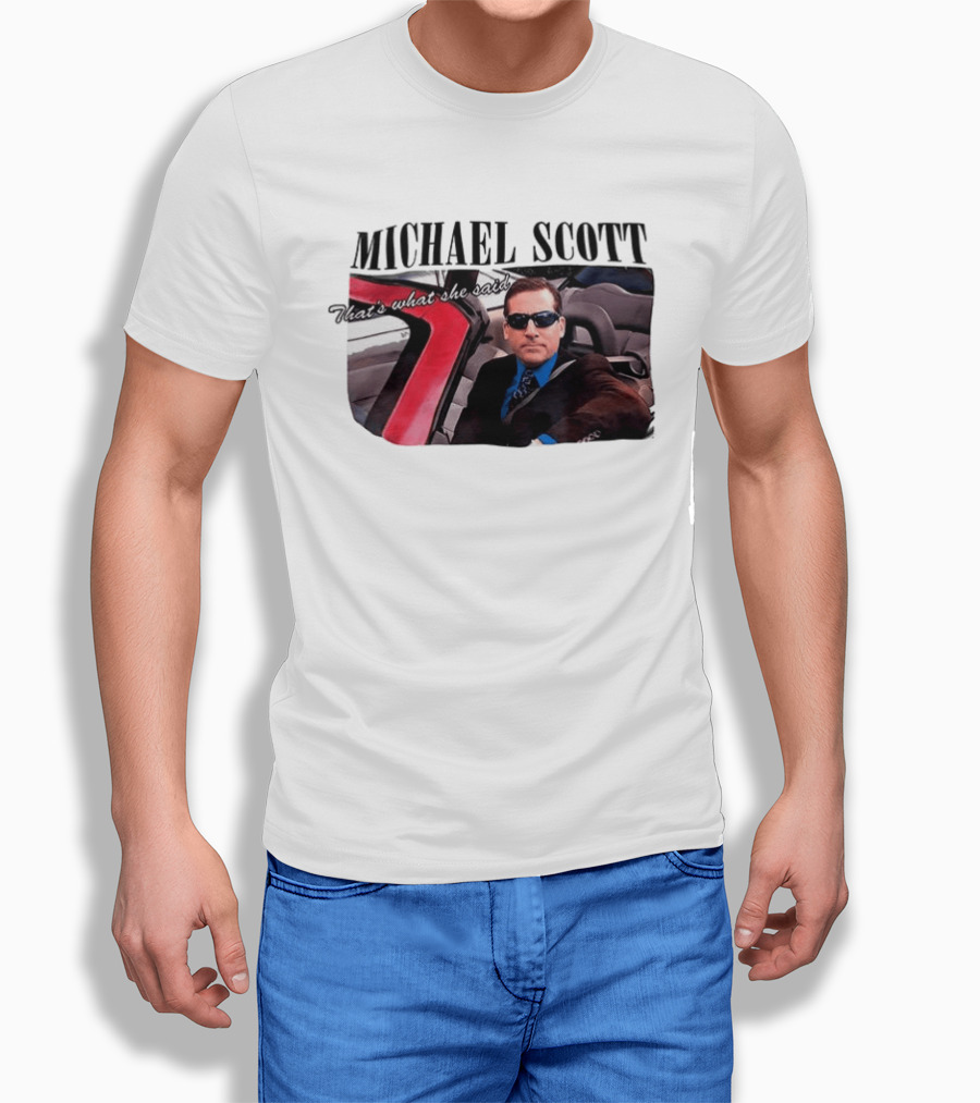 Michael Scott That's What She Said Sunglasses Car Scene T-Shirt