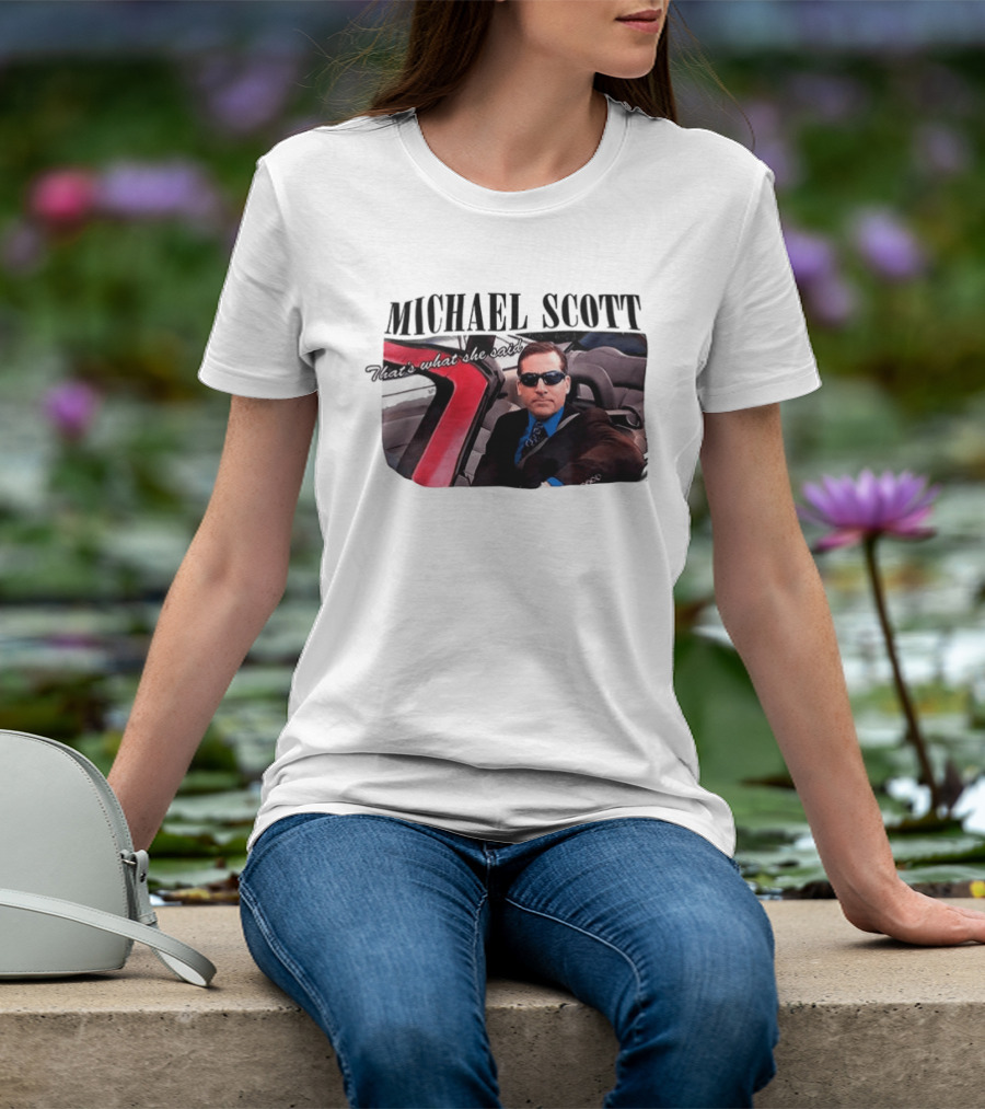 Michael Scott That's What She Said Sunglasses Car Scene T-Shirt