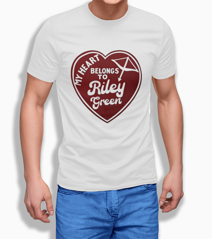 My Heart Belongs To Riley Green Kite Heart T-Shirt