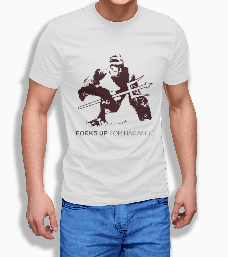Forks Up For Harambe Arizona State Sun Devils Trident T-Shirt