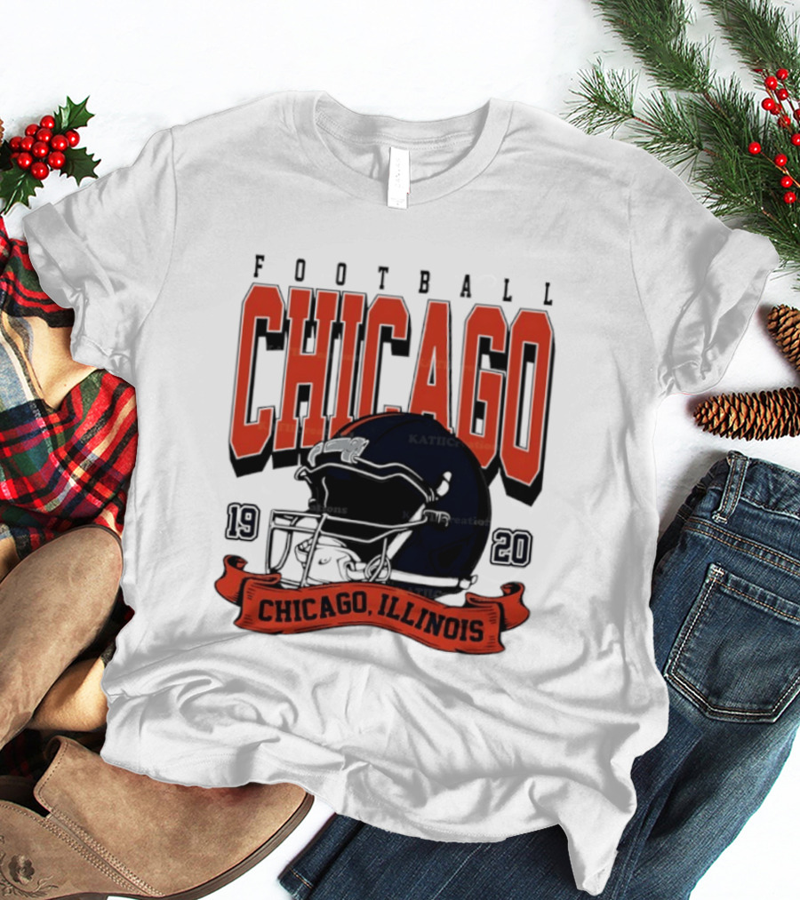 Chicago Football Helmet 1920 Illinois Sports Team T-Shirt