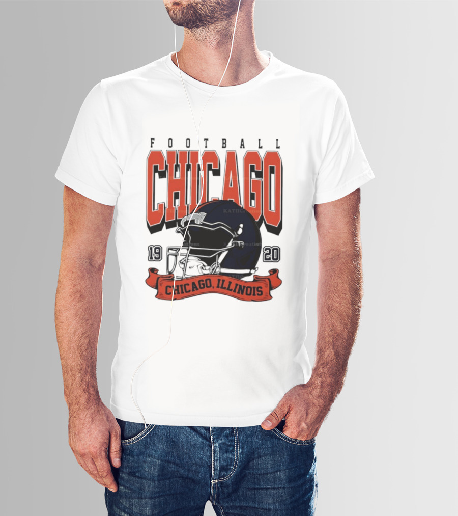 Chicago Football Helmet 1920 Illinois Sports Team T-Shirt