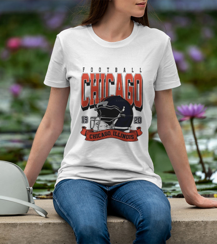 Chicago Football Helmet 1920 Illinois Sports Team T-Shirt