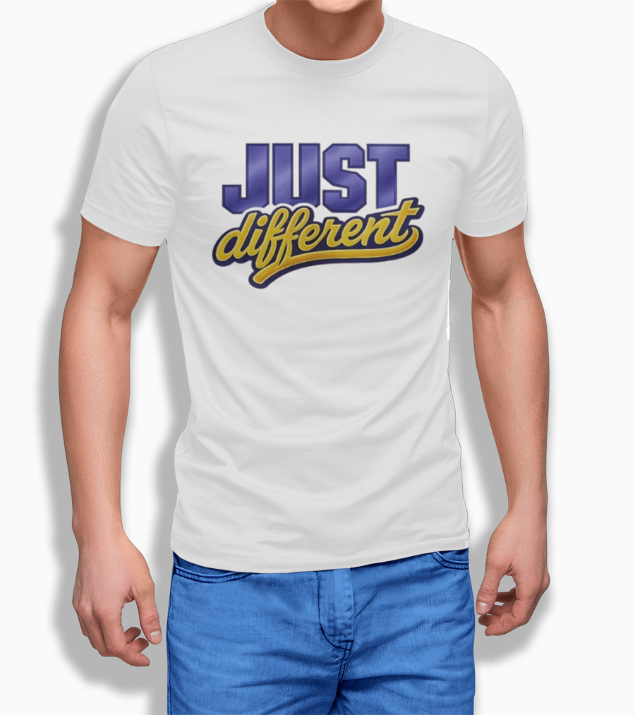 Just Different Blue And Yellow T-Shirt