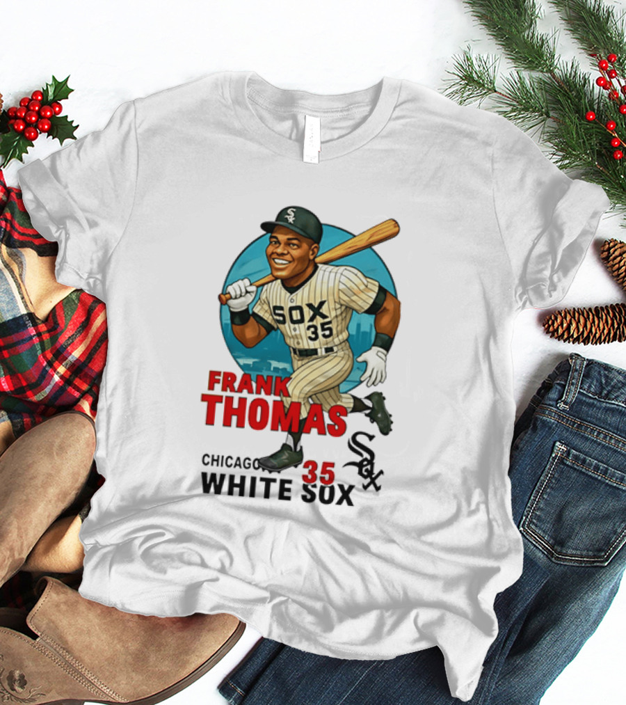 Frank Thomas Chicago White Sox 35 Caricature Sox Legend T-Shirt