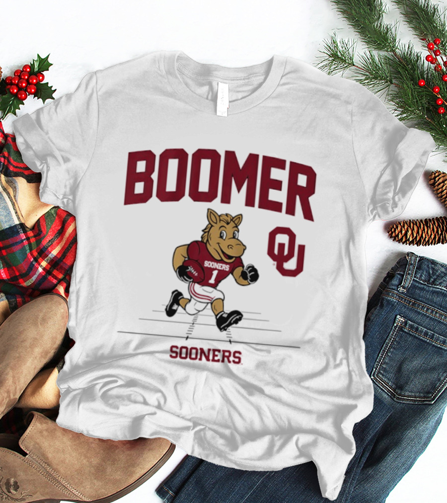 Boomer Oklahoma Sooners Football OU Gridiron T-Shirt