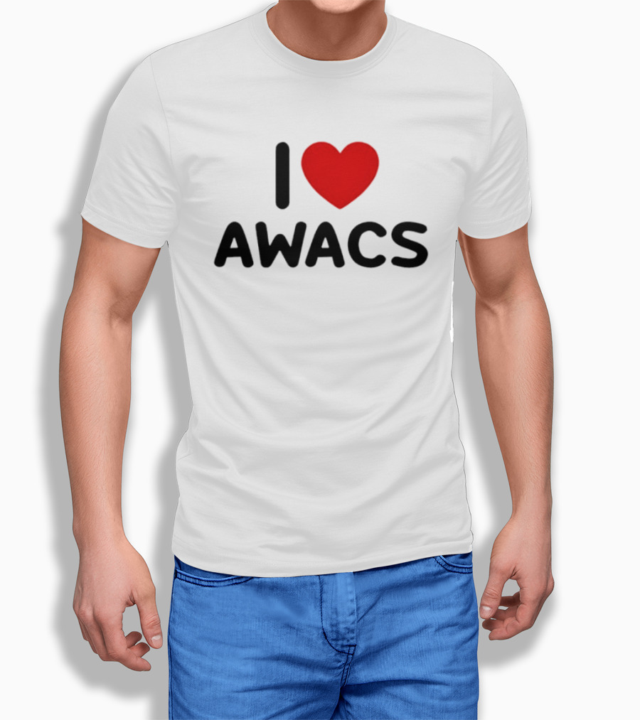I Love AWACS Heart Symbol Enthusiast Recognition T-Shirt