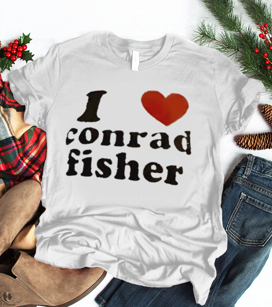 I Love Conrad Fisher Red Heart Trending Search T-Shirt