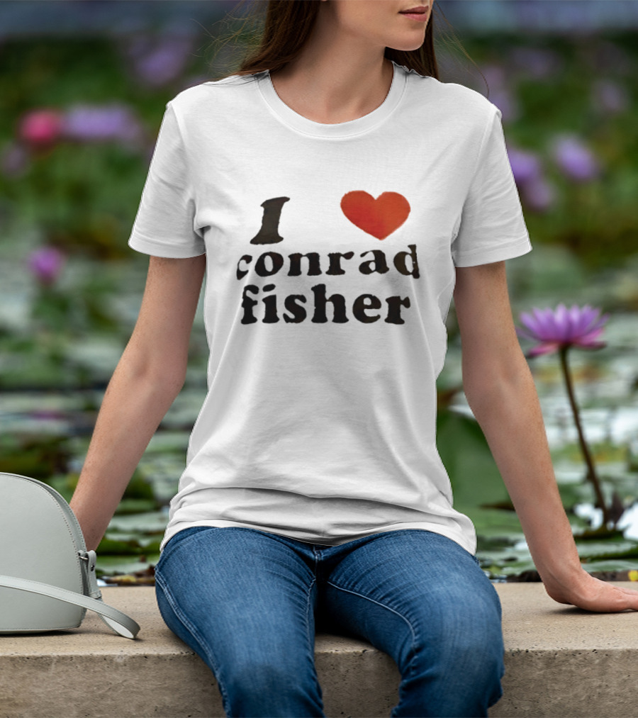 I Love Conrad Fisher Red Heart Trending Search T-Shirt